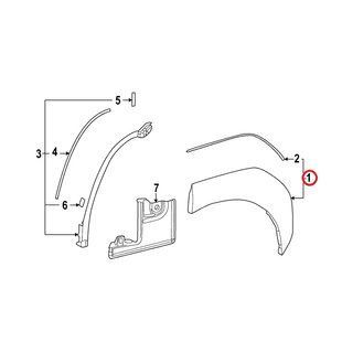 Накладка арки задня права (на кузові) ОРИГИНАЛ на TOYOTA bZ4X (75605-42230) 75605-42230 фото