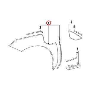 Накладка передньої арки права ОРИГИНАЛ на TOYOTA bZ4X (75601-42210) 75601-42210 фото