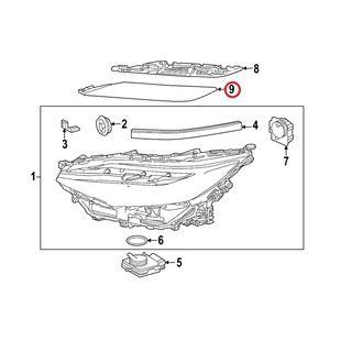 Накладка фари права ОРИГИНАЛ на TOYOTA bZ4X (52702-42010) 52702-42010 фото