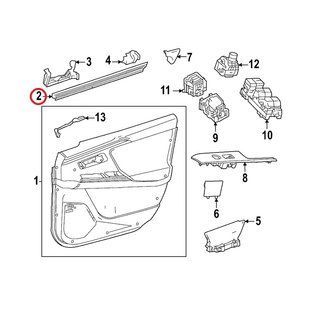Уплотнитель внутренний левый бокового стекла переднего ОРИГИНАЛ на TOYOTA bZ4X (68172-42080) 68172-42080 фото