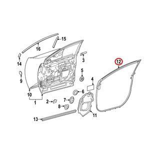 Уплотнитель контура двери левый передний ОРИГИНАЛ на TOYOTA bZ4X (67862-42141) 67862-42141 фото