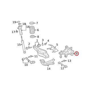 Кулак задній правий ОРИГИНАЛ на TOYOTA bZ4X (42304-F6020) 42304-F6020 фото