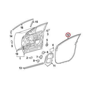Уплотнитель контура двери правый передний ОРИГИНАЛ на TOYOTA bZ4X (67861-42141) 67861-42141 фото