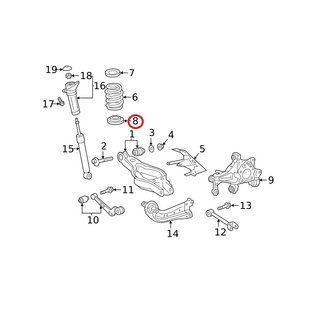 Прокладка пружины нижняя ОРИГИНАЛ на TOYOTA bZ4X (48258-06230) 48258-06230 фото
