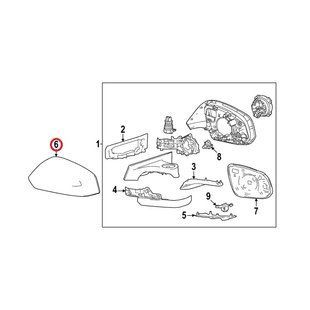 Накладка заркала правая верхняя ОРИГИНАЛ на TOYOTA bZ4X (87915-42240-C0) 87915-42240-C0 фото