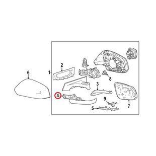 Накладка зеркала левая нижняя ОРИГИНАЛ на TOYOTA bZ4X (8794A-42J00) 8794A-42J00 фото