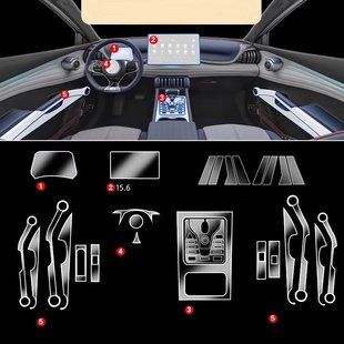 Защитная TPU пленка для салона на BYD EV Yuan Plus (ZPDS-BYDYP) ZPDS-BYDYP фото