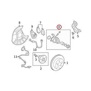 Суппорт трмозной задний правый ОРИГИНАЛ на TOYOTA bZ4X (47830-42100) 47830-42100 фото