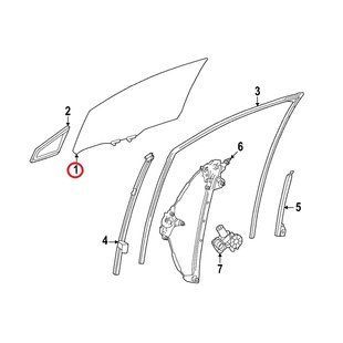 Скло двері передньої правий ОРИГИНАЛ на TOYOTA bZ4X (68101-42440) 68101-42440 фото