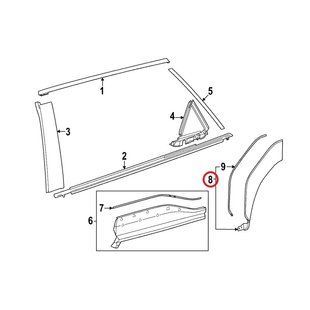 Накладка арки задня права (на дверях) ОРИГИНАЛ на TOYOTA bZ4X (75061-42050) 75061-42050 фото